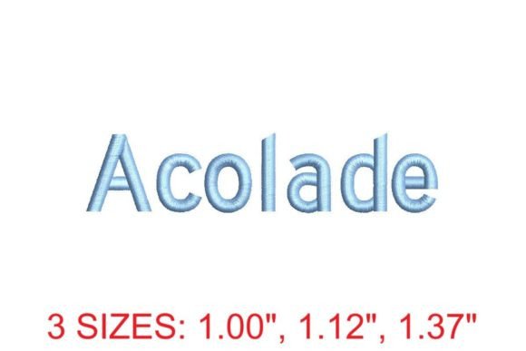 Acolade Embroidery Font: Timeless Elegance
