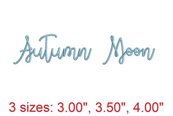 Autumn Moon: A Charming Embroidery Font