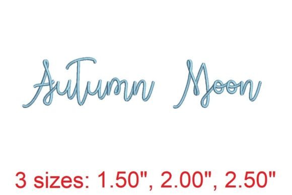 Autumn Moon Embroidery Font: A Charming Addition