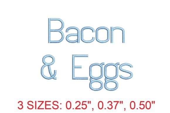Bacon and Eggs Embroidery Font: A Charming Addition