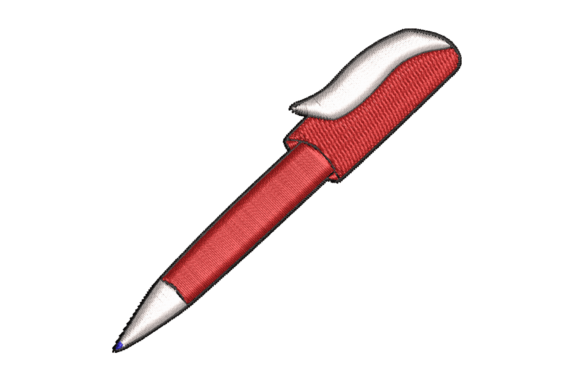 Ballpoint Pen: A Charming Embroidery Design