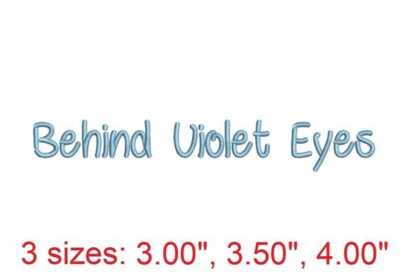 Behind Violet Eyes: A Versatile Embroidery Font