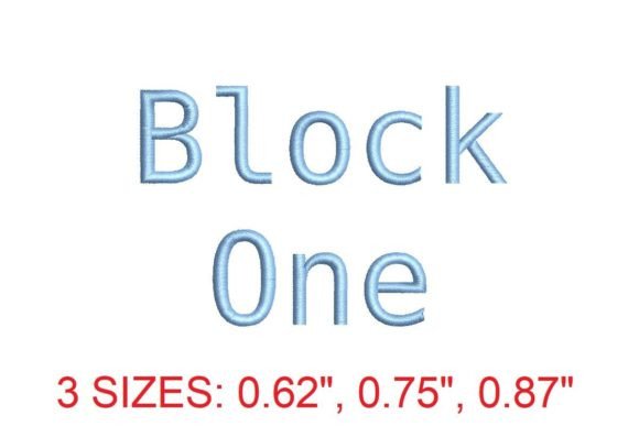 Block One Embroidery Font: A Bold and Stylish Choice