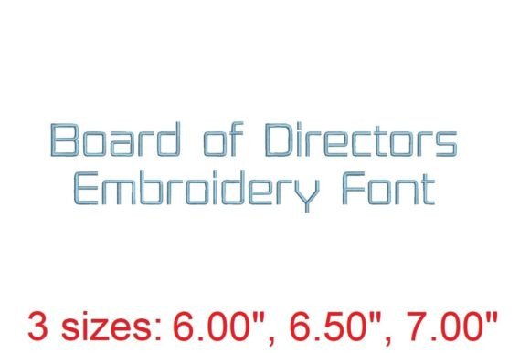Board of Directors Embroidery Font: A Stylish Choice