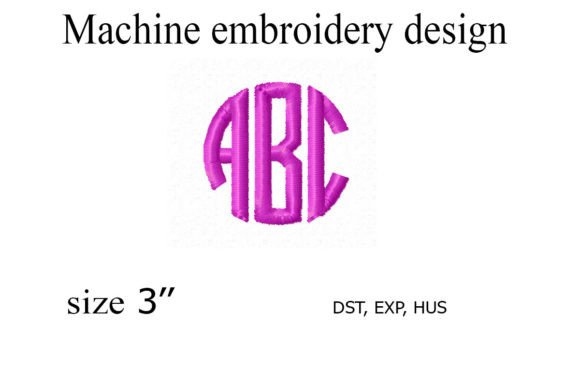 Circle Monogram Embroidery Design: A Classic Touch