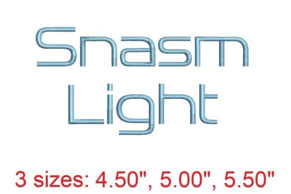 Elegant Snasm Light: A Perfect Embroidery Font
