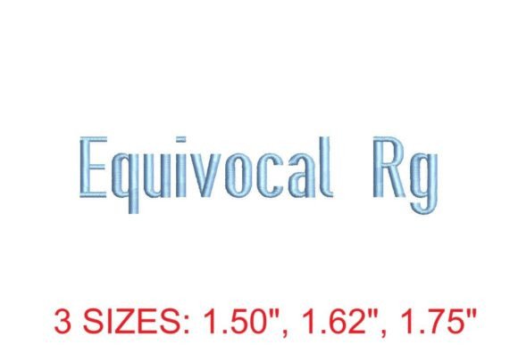 Equivocal RG Embroidery Font: A Versatile Holiday Choice
