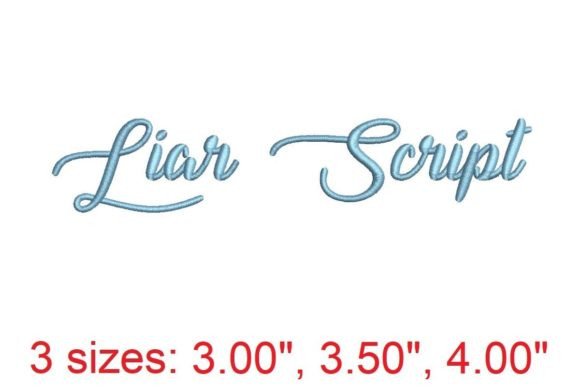 Liar Script Embroidery Font: Elegant and Creative