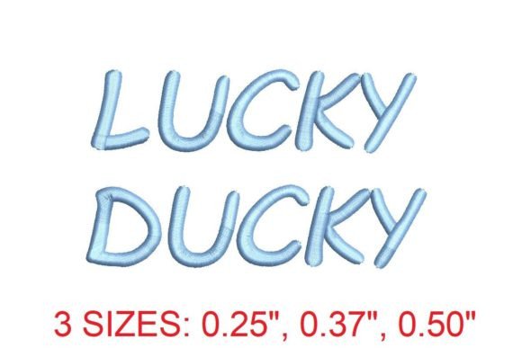 Lucky Ducky Font: A Charming Addition to Your Embroidery