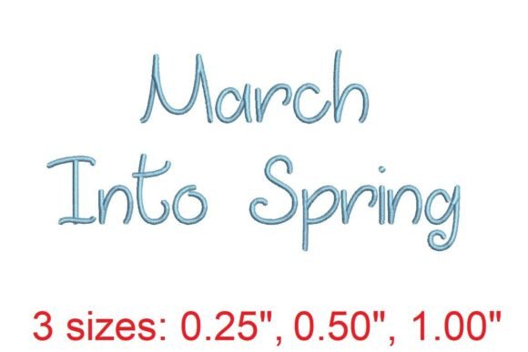 March into Spring: A Fresh Embroidery Font