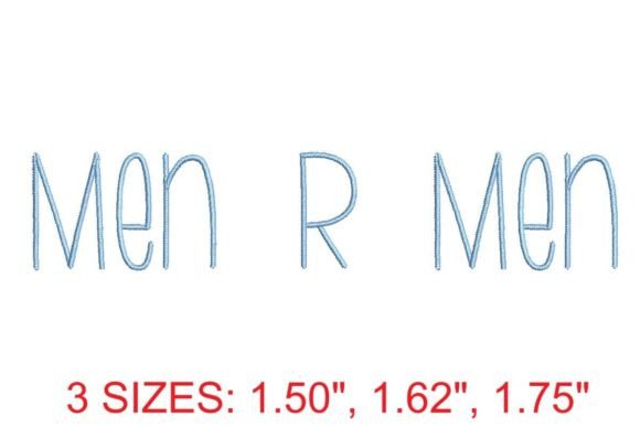 Men R Men Embroidery Font: A Stylish Choice