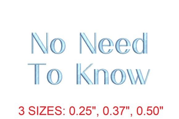 No Need to Know Font: Effortless Embroidery Elegance