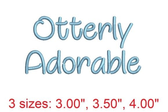 Otterly Adorable Embroidery Font: A Whimsical Touch