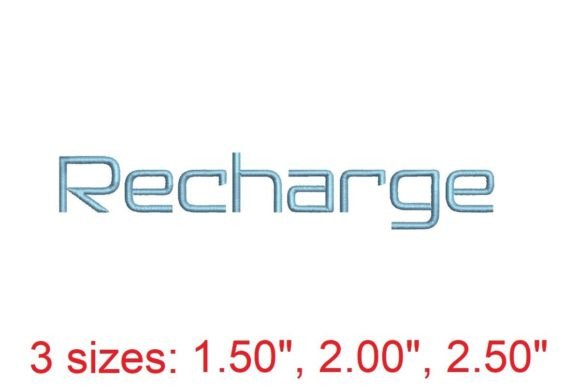 Recharge Embroidery Font: A Fresh Modern Touch