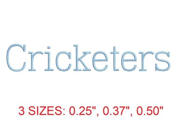 Review: Cricketers Embroidery Font for Business Use