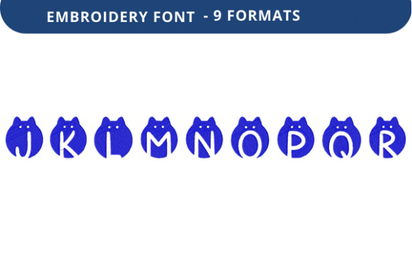 Skulls and Kitties Font J to R: A Unique Embroidery Choice