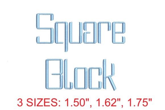 Square Block Embroidery Font: A Bold and Stylish Choice