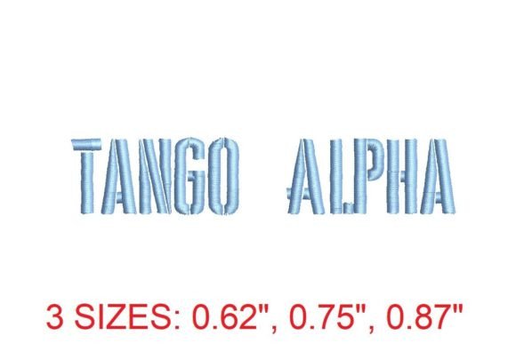 Tango Alpha Embroidery Font: A Versatile Choice