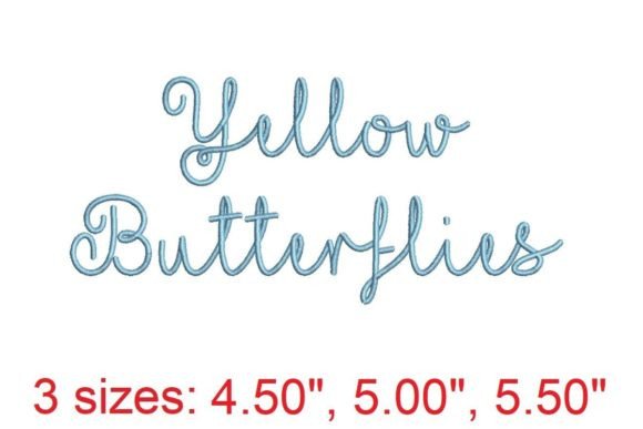 Yellow Butterflies: A Delicate Embroidery Font